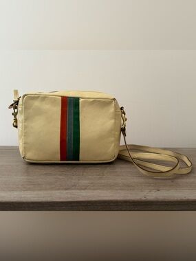 Clare V. Midi Sac White Rustic/Poppy Sky Blue Crossbody bag